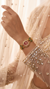Wine Crescent Peacock Bracelet Watch product photo, Cunei India