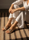 Womens Golden Knot Flat Sandals - cunei