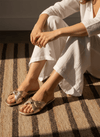 Womens Golden Knot Flat Sandals - cunei