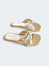 Womens Golden Knot Flat Sandals - cunei