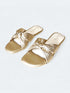 Womens Golden Knot Flat Sandals - cunei