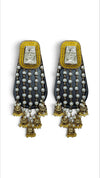 Yellow pearl jhumkas second angle, Cunei India