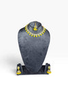 Yellow and White Kundan Drop Necklace Set product photo, Cunei India