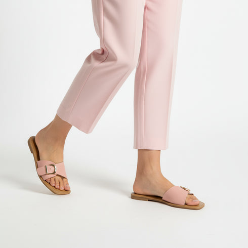 Pink Buckled Flats for Women - Daily & Office Wear - Image 1 - Cunei India