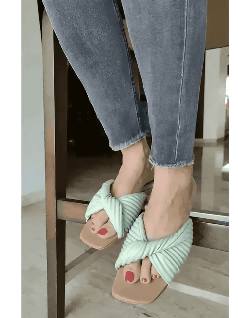 Convoluted Matcha Green Flats - cunei