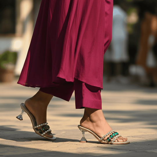 Emerald Green Heels for Women - Party & Wedding Wear - Image 1 - Cunei India