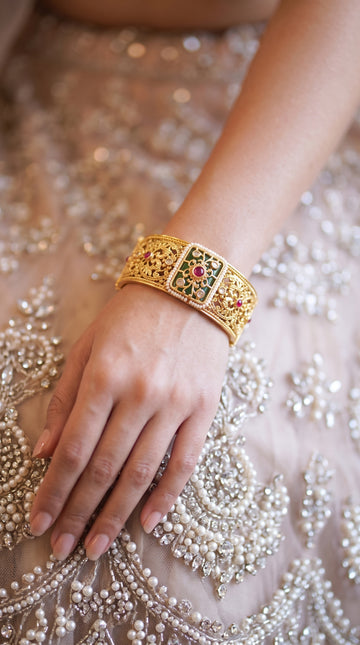 Heirloom Heritage Rectangular Openable Kada Bangles for Women