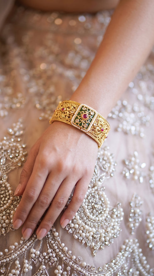 Heirloom Heritage Rectangular Openable Kada Bangles for Women
