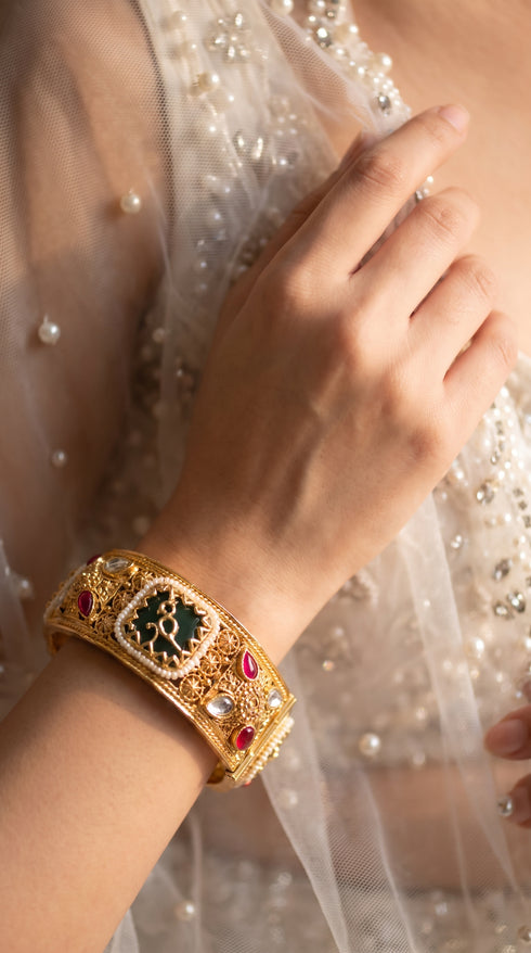 Heirloom Heritage Square Openable Kada Bangles for Women