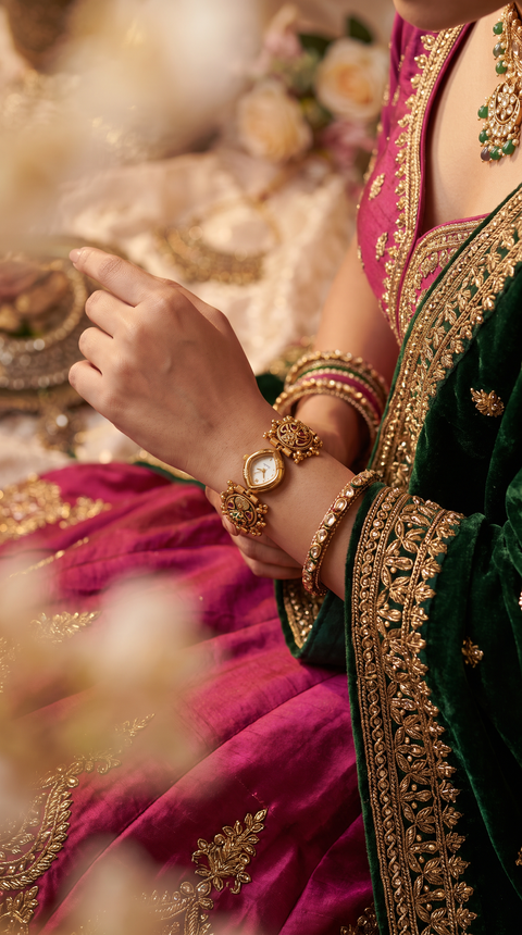 Heritage Luxury-Dial Rajwadi Watch for Women