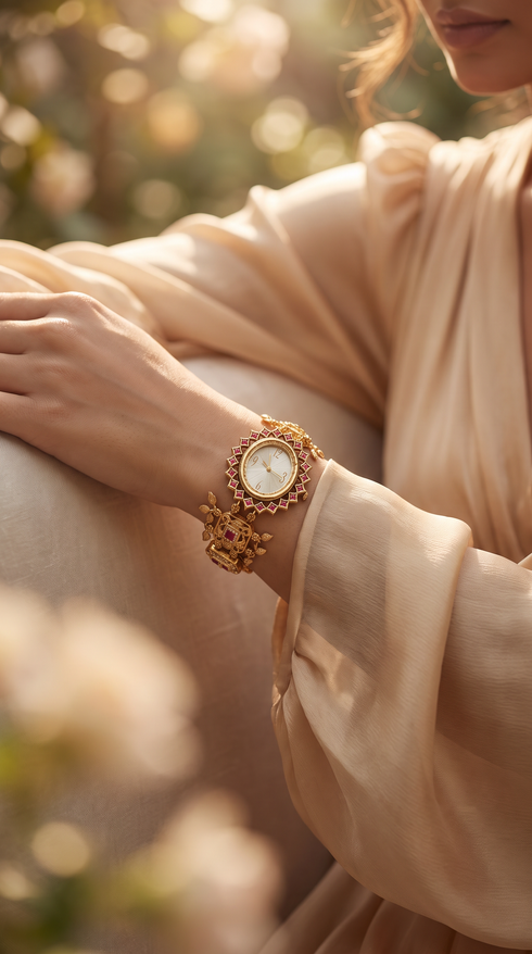 Heritage Luxury Round Star Rajwadi Watch for Women