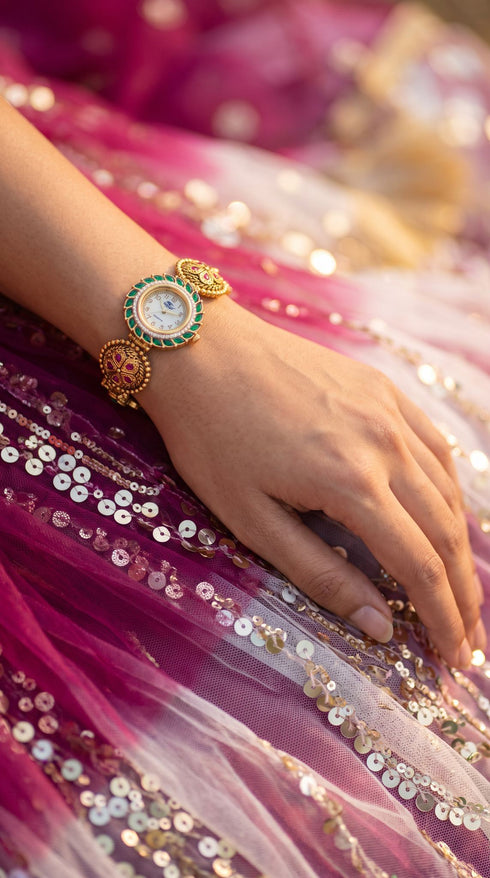 Heritage Ranisah Green Leaf Rajwadi Watch for Women