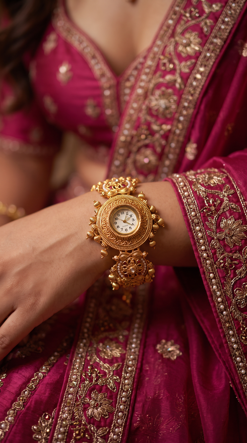 Heritage Round Infinity Flower Rajwadi Watch for Women