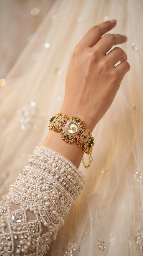 Ivory Cluster Elephant Bracelet Watch for women, Cunei India
